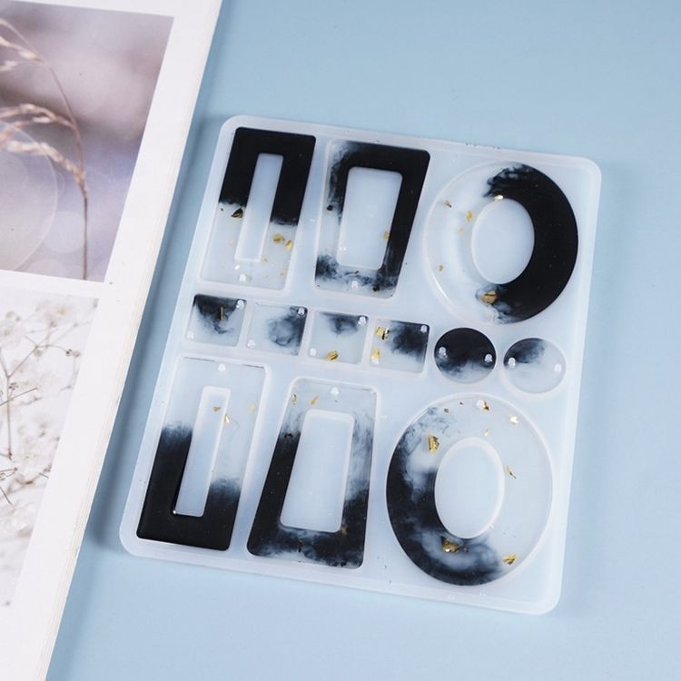 Силиконовый молд Epoxy Master для сережек и кулонов, 13х11 см — картинка 4