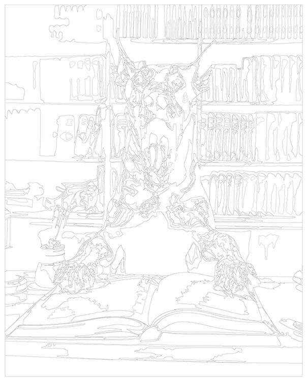 Картина по номерам «Собака доберман в шоке от книги» — картинка 3