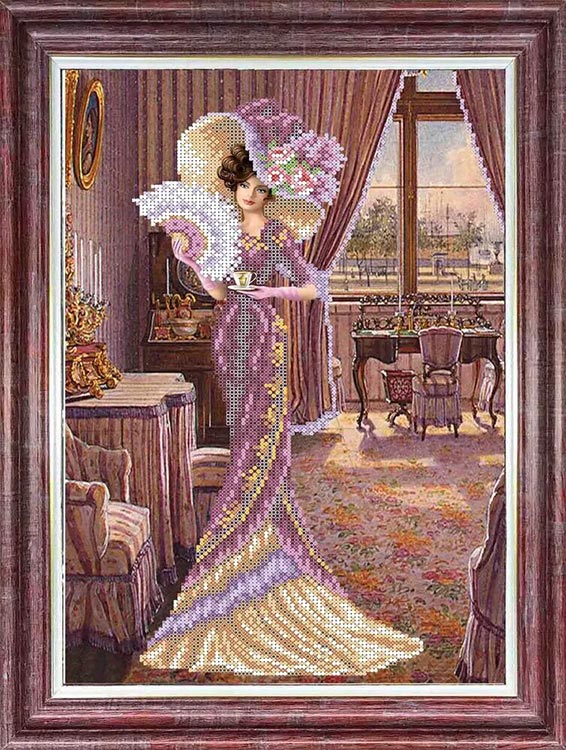 Набор для вышивания «Дама с кофе» — картинка 2