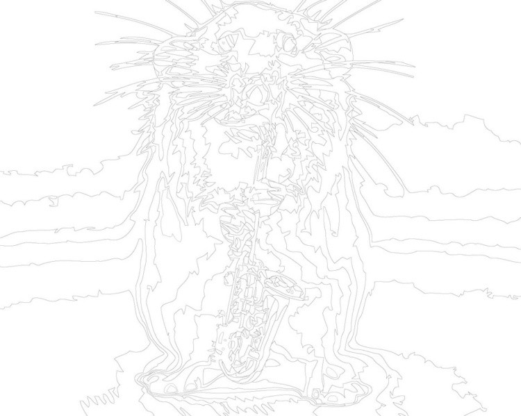 Картина по номерам «Мышь-саксофонистка» — картинка 3