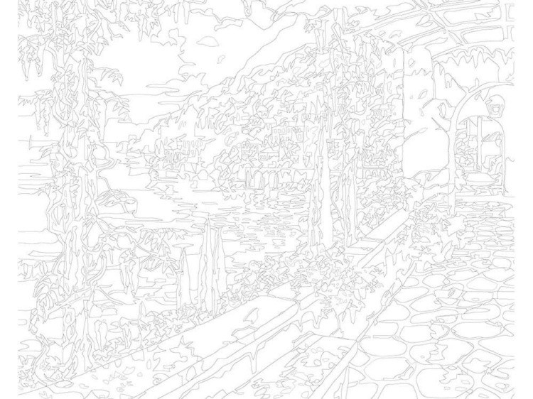 Картина по номерам «Горное побережье» — картинка 3