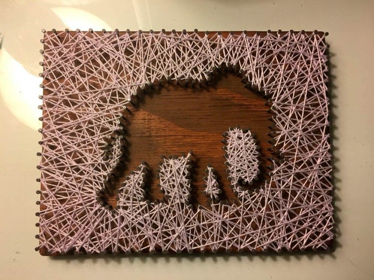 Набор для творчества STRING ART «Силуэт слона» — картинка 2