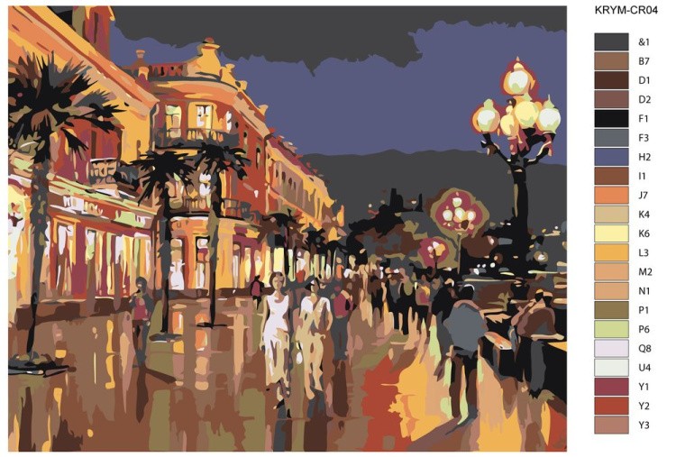 Картина по номерам «Ночная набережная» — картинка 2