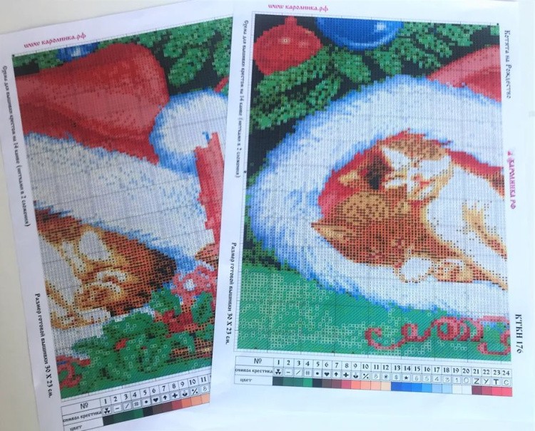 Набор для вышивания «Котята на Рождество» — картинка 3