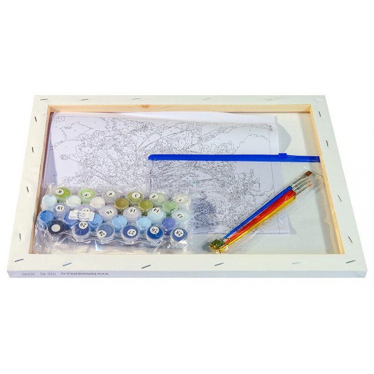 Картина по номерам «Василёчки-васильки» — картинка 3