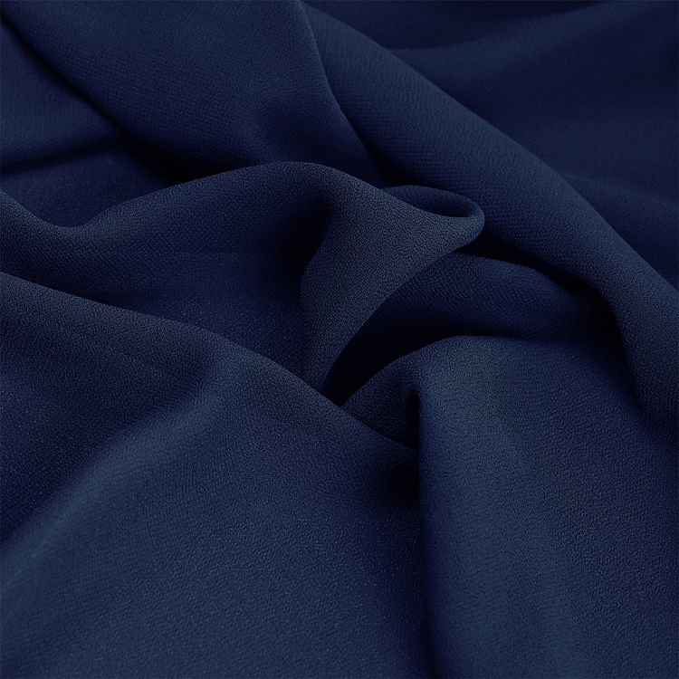 Ткань Креп-шифон, 5 м, ширина 150 см, 105 г/м2, цвет: синий, TBY — картинка 4