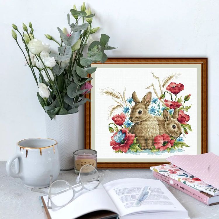 Набор для вышивания «Зайцы и маки» — картинка 10