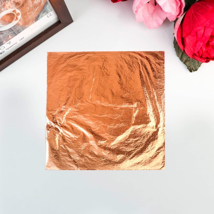 Набор листовой потали 14x14 см 12 листов, цвет: под медь, Pebeo — картинка 2