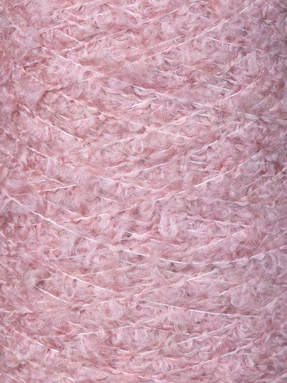 Пряжа бобинная OnlyWe Organic boucle (Органик букле) (BU05), розовый, 1 шт., 200 г — картинка 2
