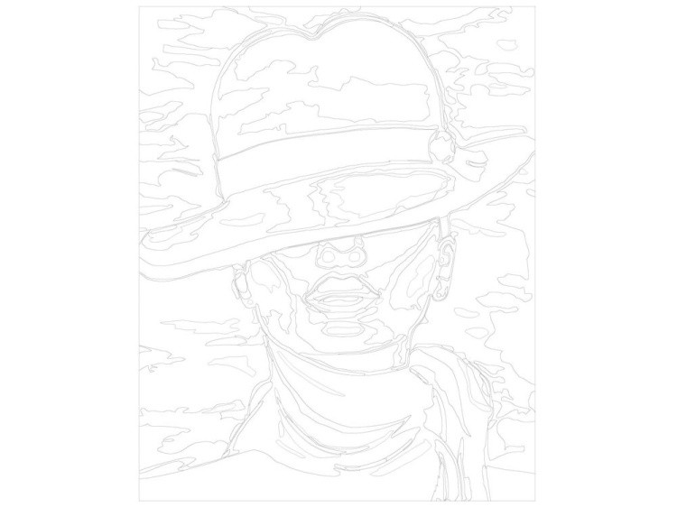 Картина по номерам «Зелёная шляпа» — картинка 3