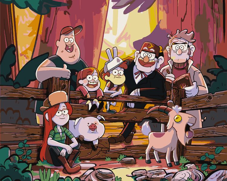 Картина по номерам «Gravity Falls Гравити Фолз: Персонажи»