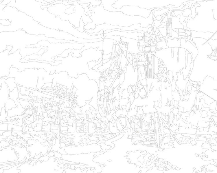 Картина по номерам «Заброшенная верфь» — картинка 3