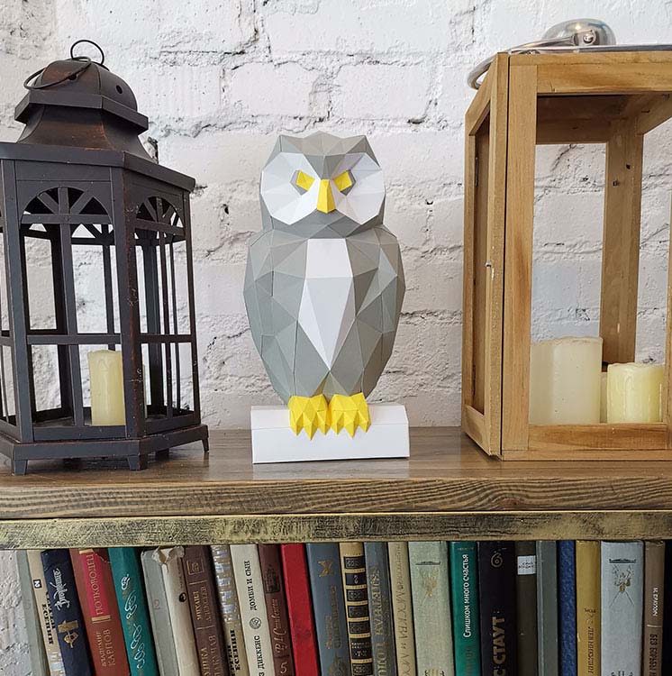 Бумажная модель для склеивания фигура «Сова» — картинка 4