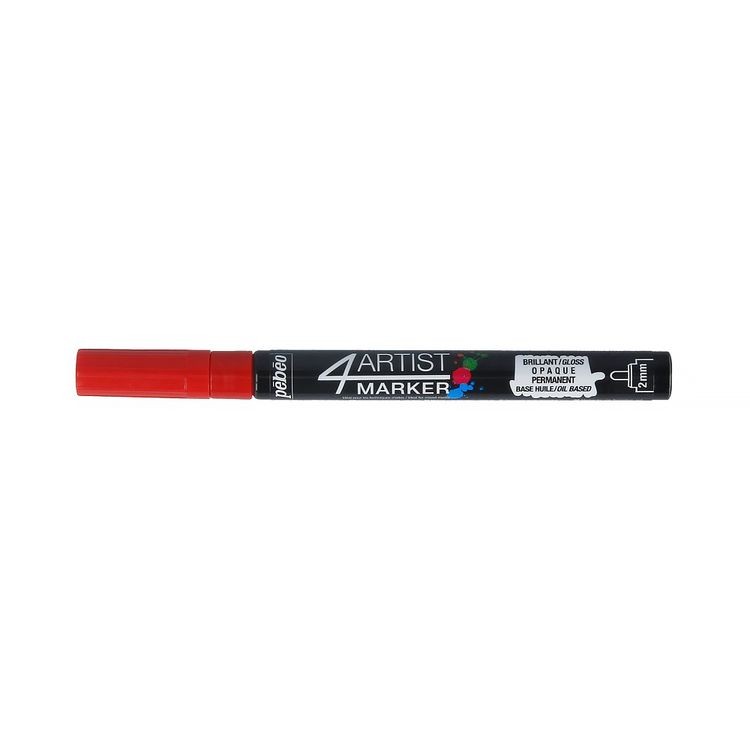Маркер художественный 4Artist Marker на масляной основе, 2 мм, круглое перо, красный, PEBEO