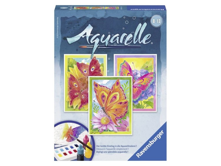 Картина акварелью по контурам «Бабочки» — картинка 5