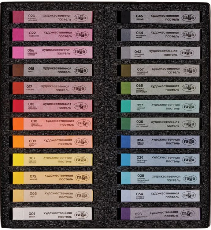 Пастель сухая художественная «Старый Мастер», 24 цв., базовые цв., квадратное сечение, Gamma — картинка 3