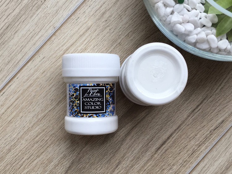 Краска для эбру белая 30 мл, Amazing Color — картинка 2