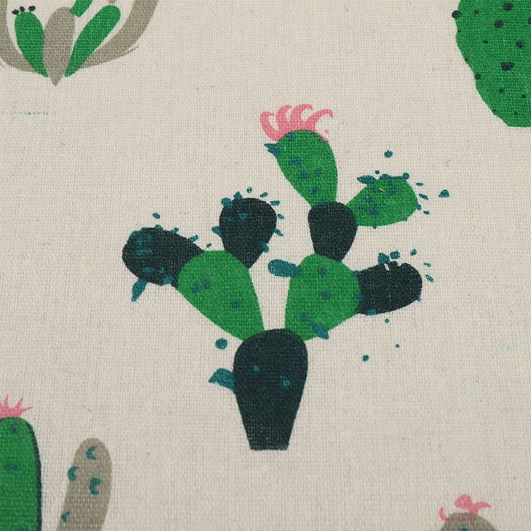 Ткань лен, 140 г/м², 30% лен, 70% хлопок, 3 м, ширина 150 см, цвет: белый, принт, TBY — картинка 4