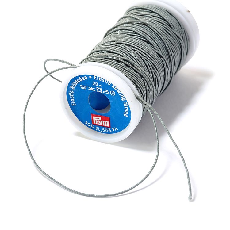 Эластичная нить для шитья, светло-серая, d=0,5 мм., PRYM — картинка 3