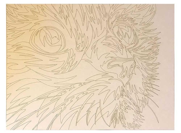 Картина цветным песком «Кот» — картинка 2