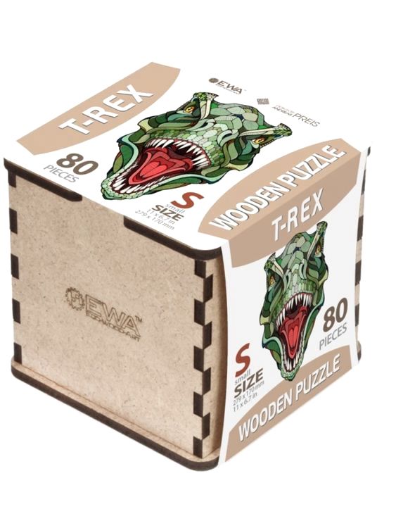 Деревянные фигурные пазлы «Динозавр T-REX», Eco Wood Art — картинка 6