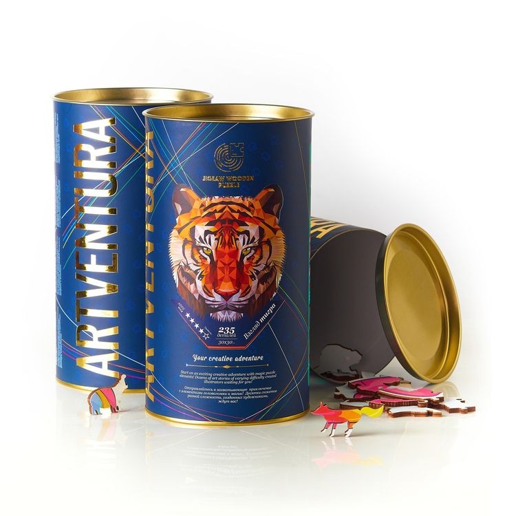 Деревянные пазлы Артвентура «Взгляд тигра» — картинка 4