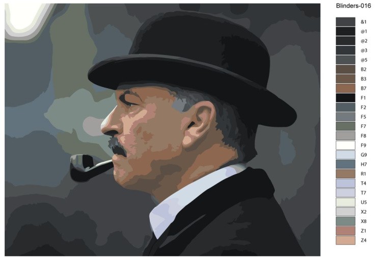 Картина по номерам «Острые козырьки: Инспектор Честер Кэмпбелл» — картинка 2