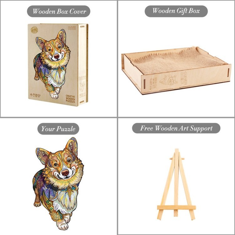 Деревянные пазлы «Веселый Корги L», Woodbests — картинка 6