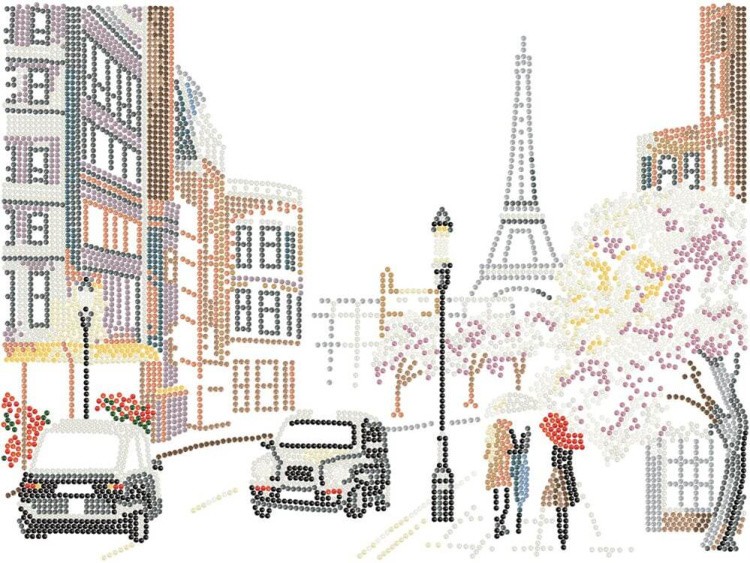 Алмазная вышивка «Дождь в Париже» — картинка 2