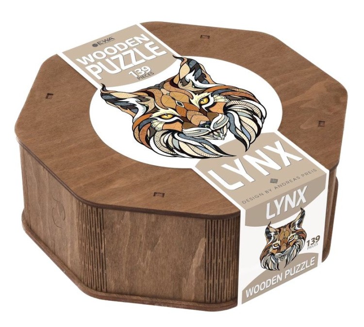 Деревянный пазл-головоломка «Рысь L», Eco Wood Art — картинка 2