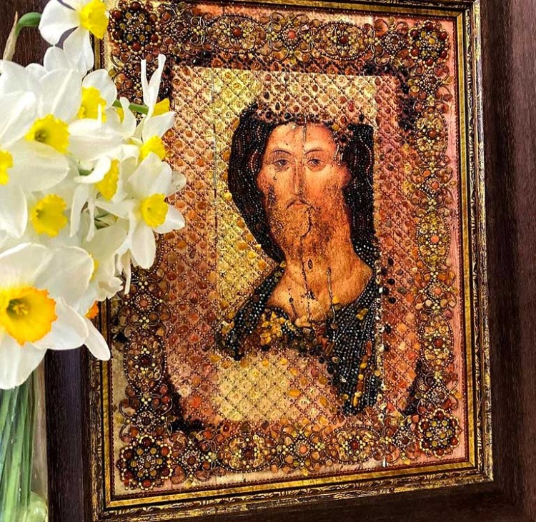 Вышивка Образа в каменьях «Спаситель (Храмовая икона)» — картинка 3