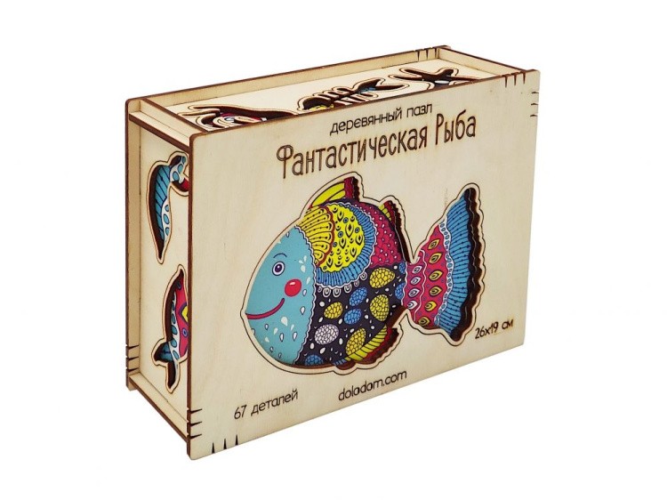 Деревянные пазлы Happycon «Фантастическая Рыбка» — картинка 3