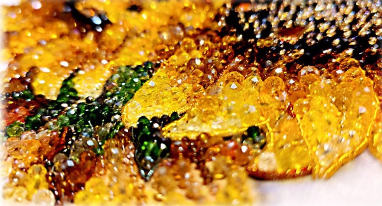 Вышивка Образа в каменьях «Подсолнухи» — картинка 4