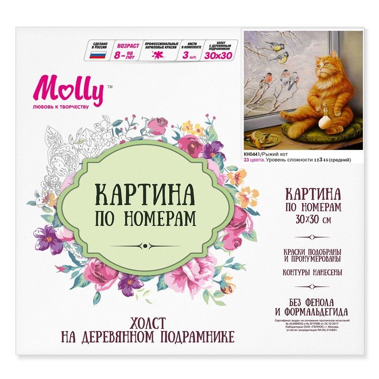 Картина по номерам «Рыжий кот» — картинка 2