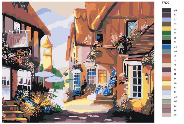 Картина по номерам «Солнечная улочка» — картинка 2