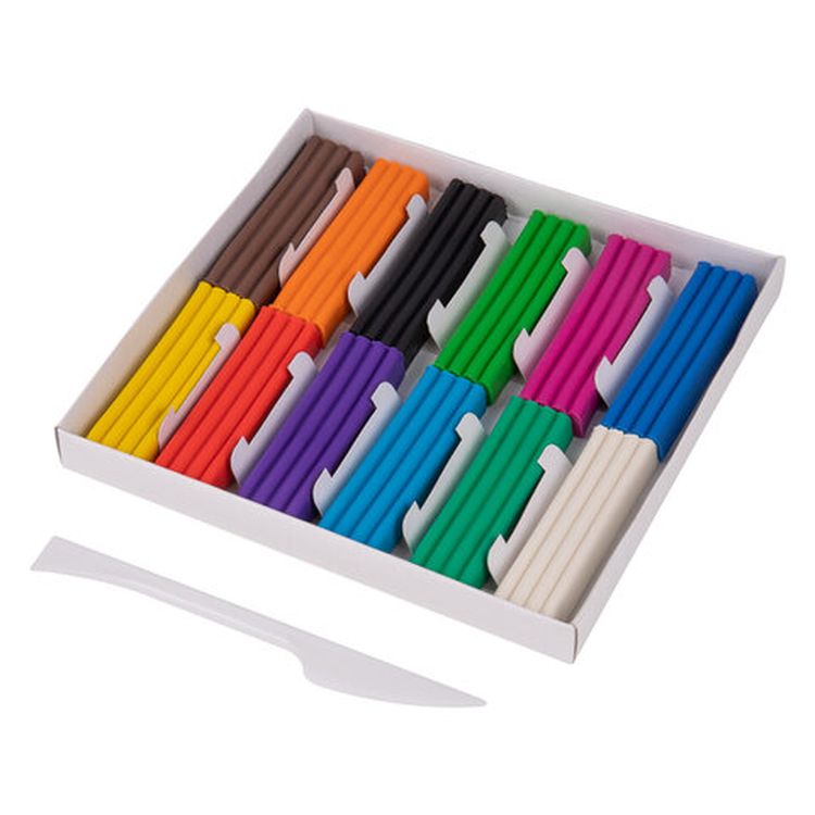 Пластилин классический «Академия хит», 12 цветов, 240 г, со стеком, Brauberg — картинка 2