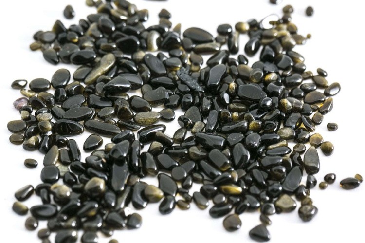 Натуральный камень Обсидиан радужный (фракция 1-10 мм) 90 г, Art Blong — картинка 2