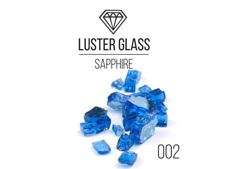 Стеклянная крошка сапфировая (Sapphire, фракция 5 мм), LusterGlass Premium — картинка 2