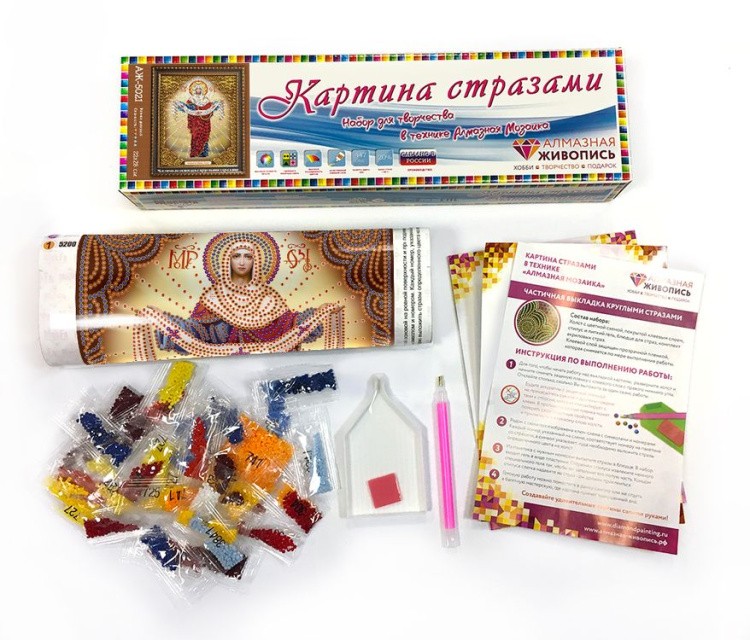 Алмазная вышивка «Икона Покров Пресвятой Богородицы» — картинка 2