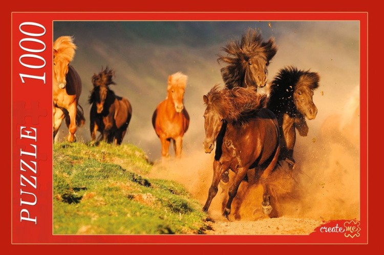 Пазлы «Табун лошадей»