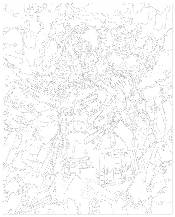 Картина по номерам «Аниме Атака Титанов: Сильный титан» — картинка 3