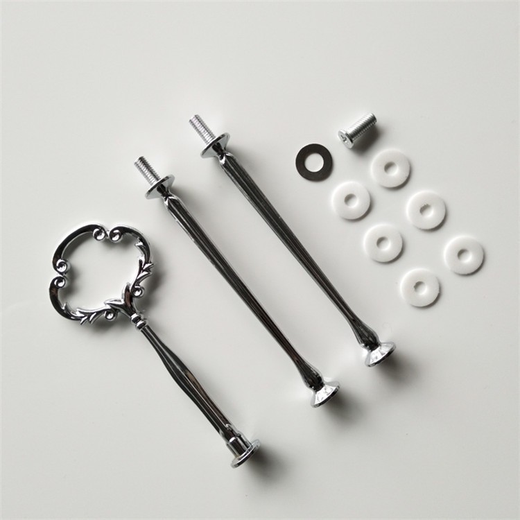 Фурнитура для фруктовницы Вензель серебряная, 38см — картинка 4