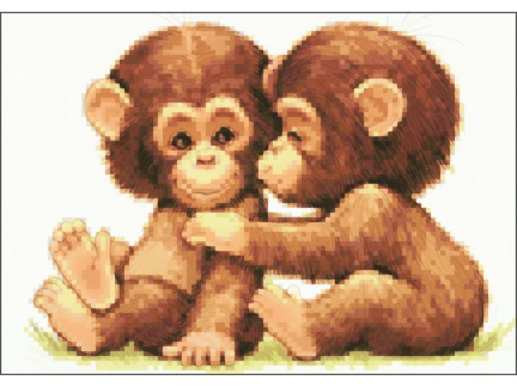 Алмазная вышивка «Мартышки» — картинка 2