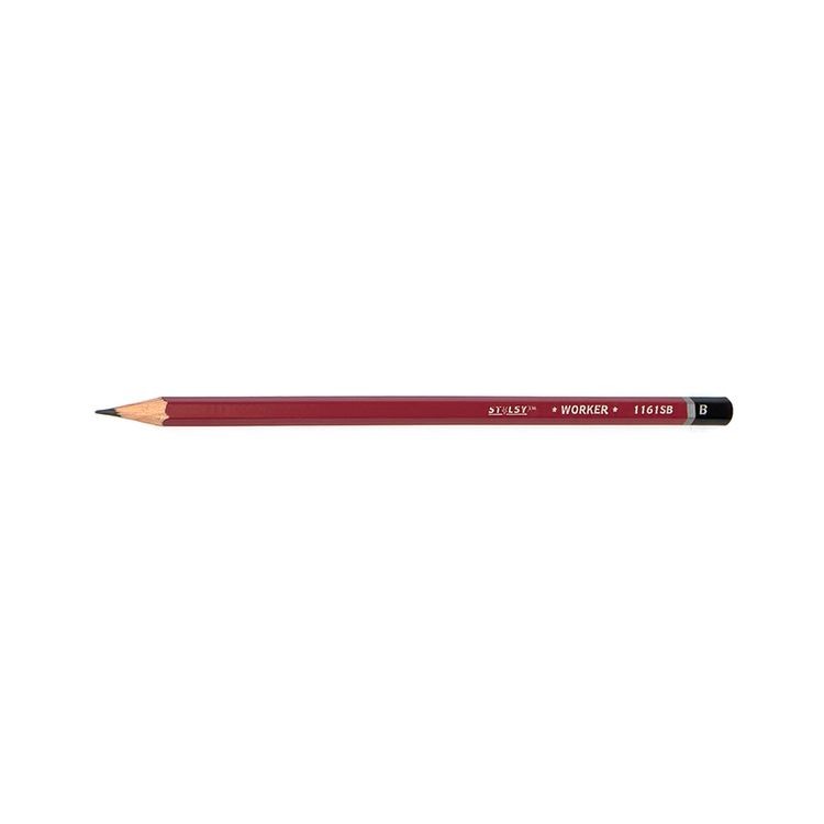 Карандаш чернографитовый STILSY B, 18 см