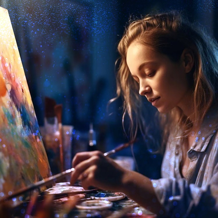 Картина по номерам с кристаллами из хрусталя «Зимняя сказка» — картинка 7