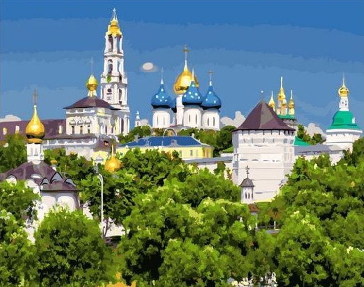 Картина по номерам «Православные купола»