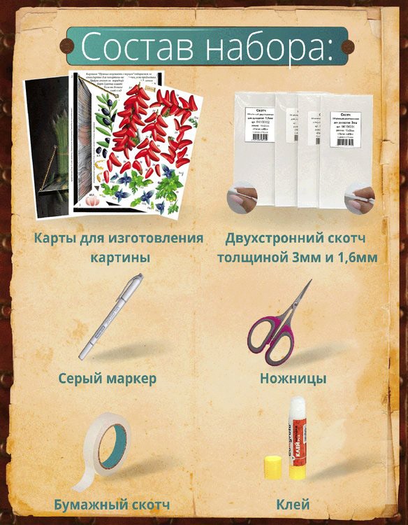 Набор папертоль «Пряные вкусности с чесноком» 40x29 см   — картинка 3