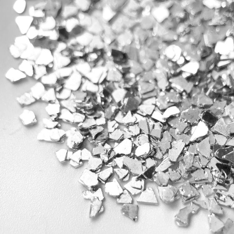 Стеклянная крошка зеркальная серебряная, 100 г — картинка 2