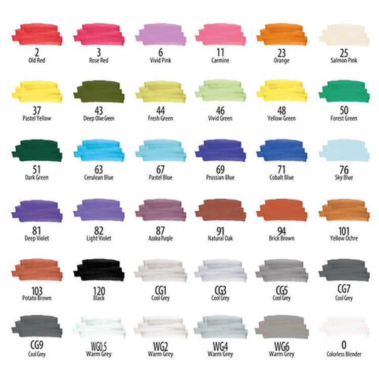 Маркеры для скетчинга двусторонние BRAUBERG ART DEBUT BLACK, цвет: набор 36 цв — картинка 15