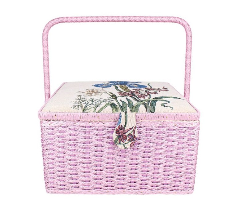 Шкатулка для швейных принадлежностей «Букет ирис и нарцисс»   — картинка 2